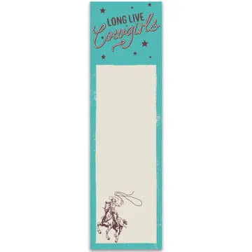 Long Live Cowgirls note pad magnet