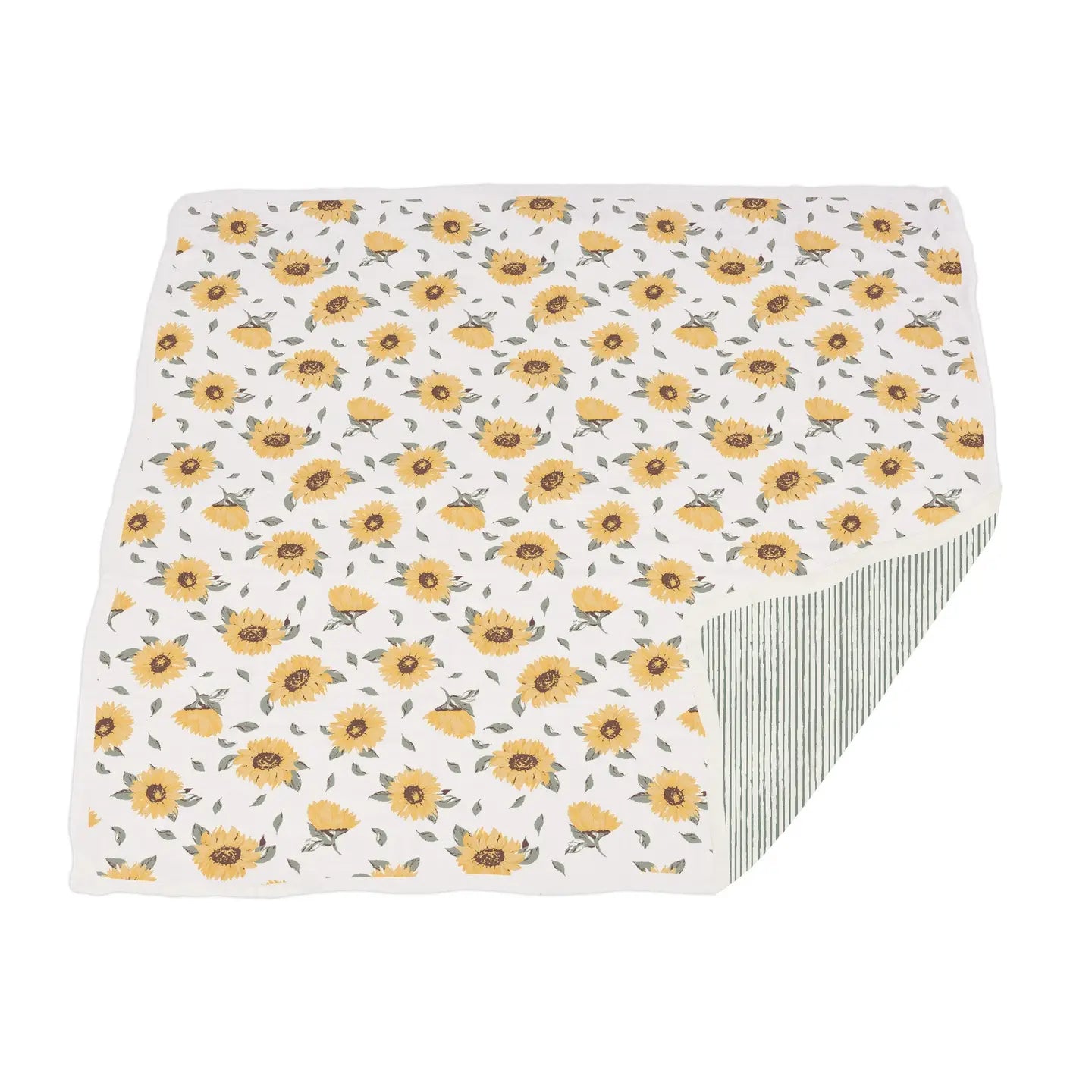 Sunflower Farm & Sage Green Stripe Blanket