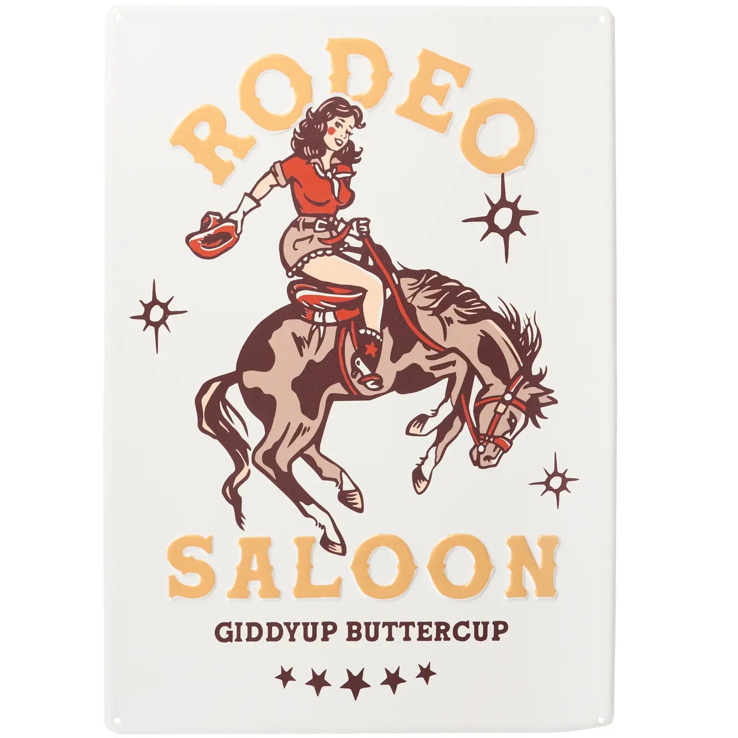 Rodeo Saloon metal sign