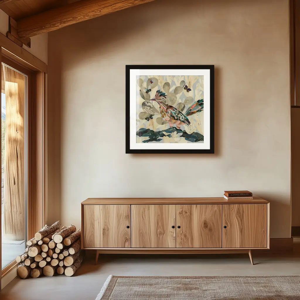 Roadrunner Bird Wall Art | Indigo Morning, Unframed