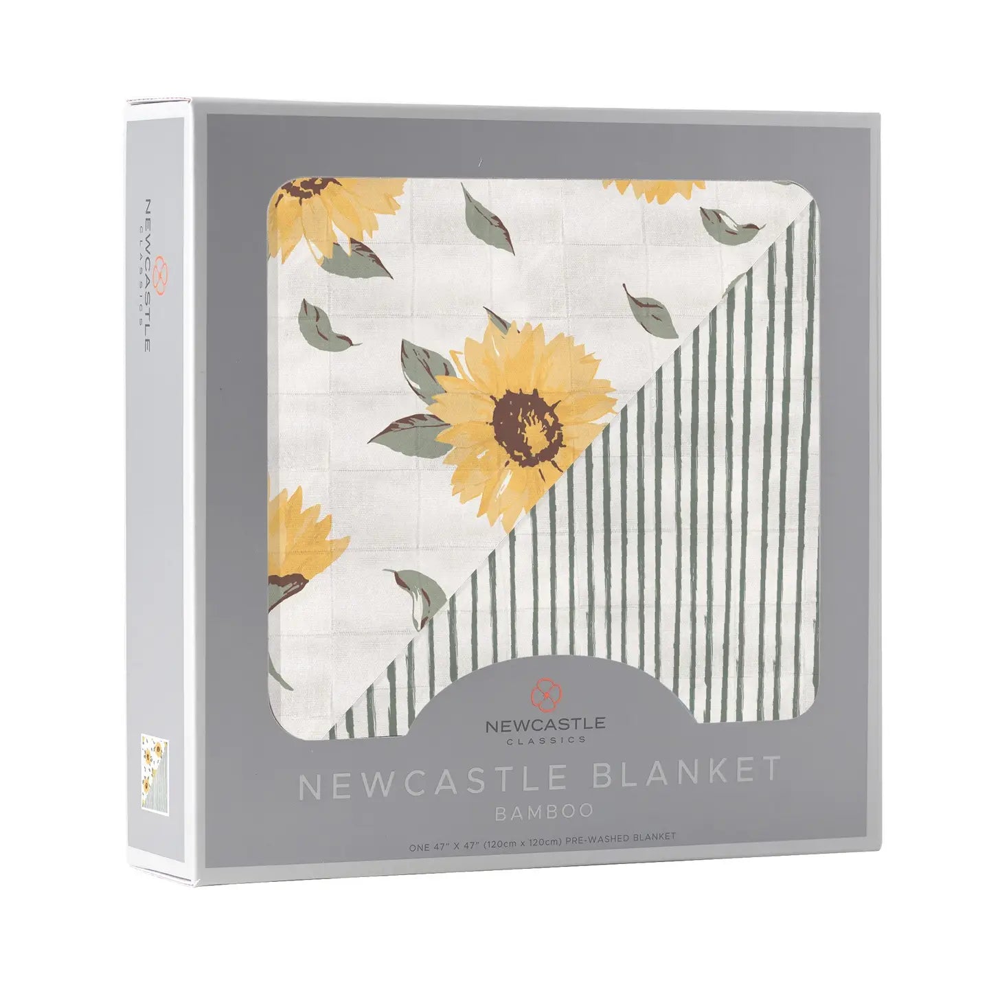 Sunflower Farm & Sage Green Stripe Blanket