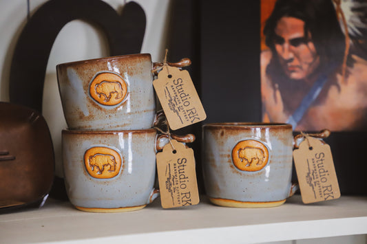 Stamped Bison Mug