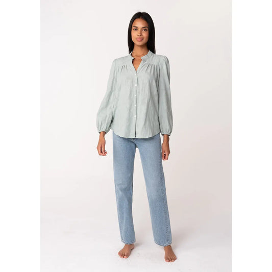 Evergreen Button Down Blouse