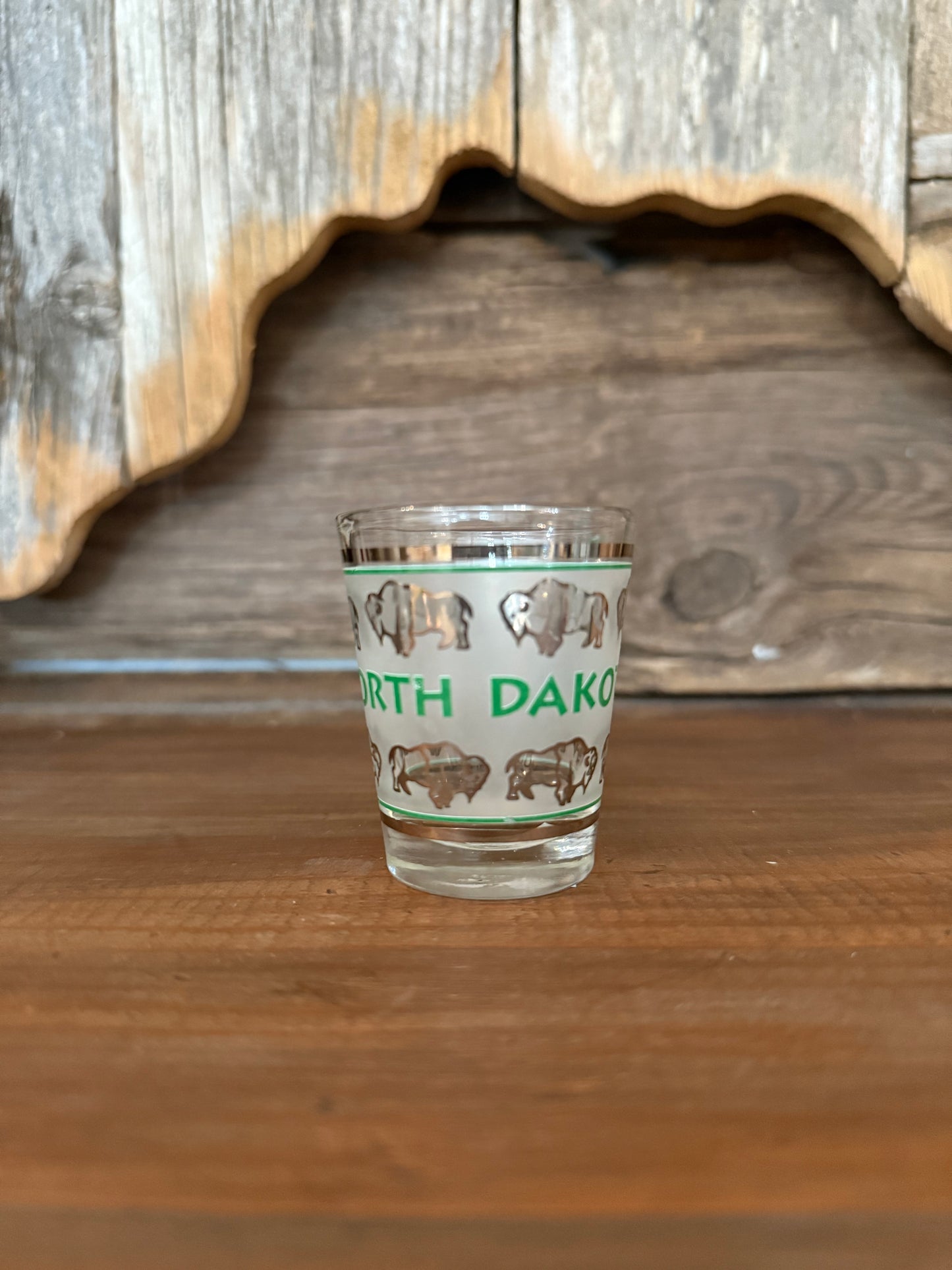 North Dakota Buffalo Shot Glass