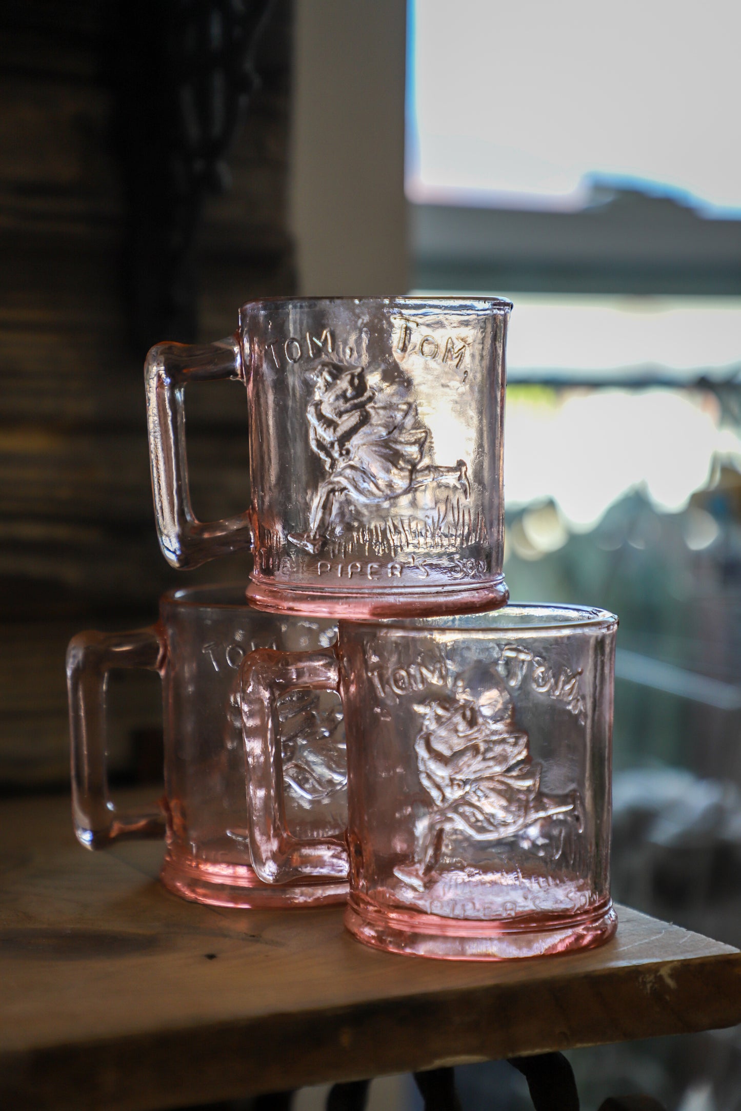 Humpty Dumpty Pink Glass Cup