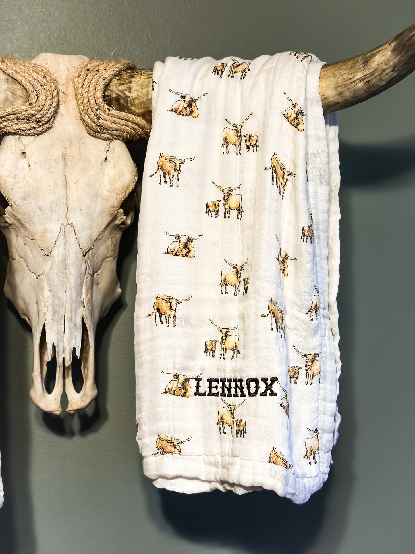 Longhorn Bamboo Blanket