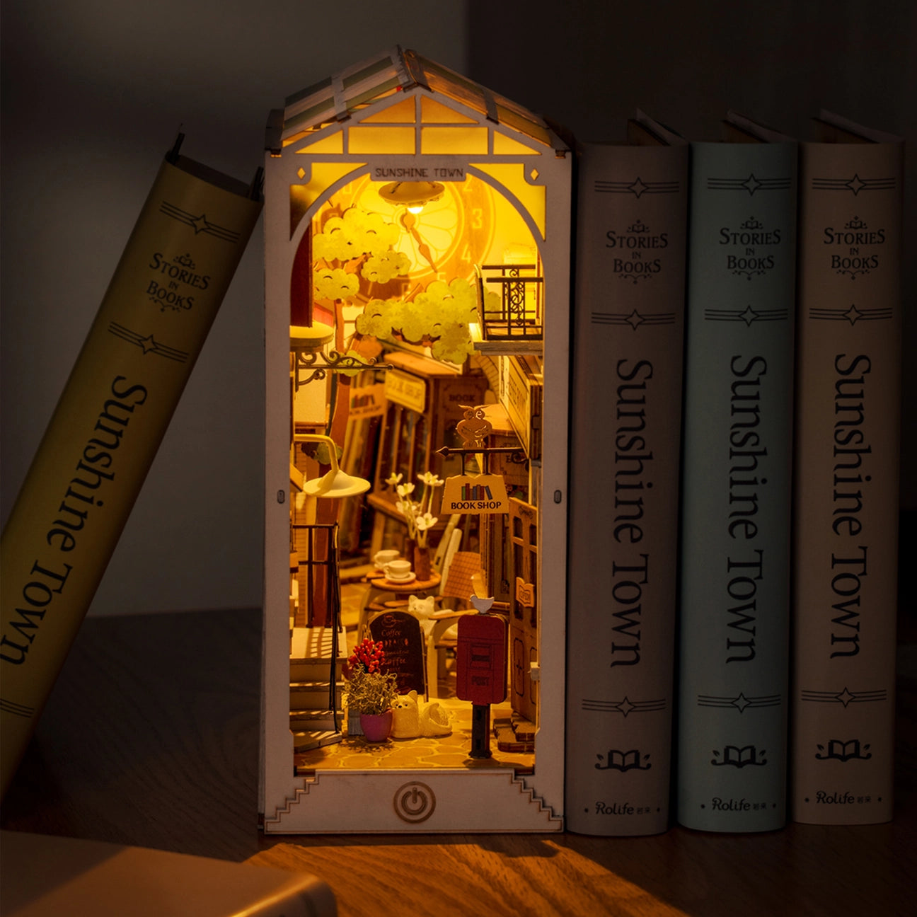 Diy Miniature House Book Nook Kit: Sunshine Town