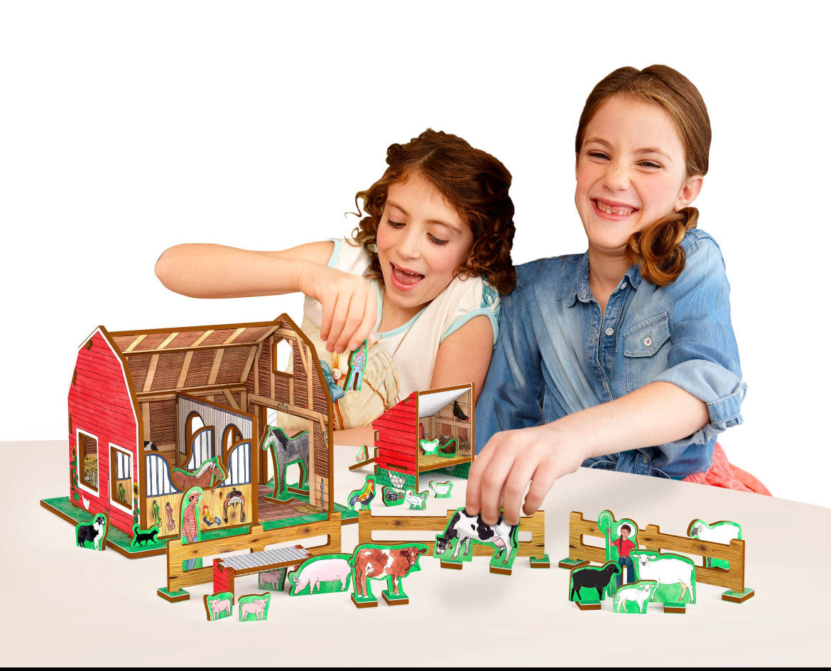 Little Bo Peep's Family Farm Book and Play set