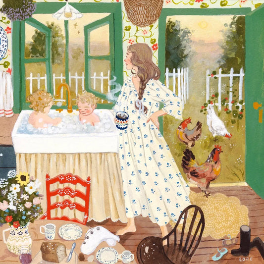 Up with the Lark 8x8 Art Print