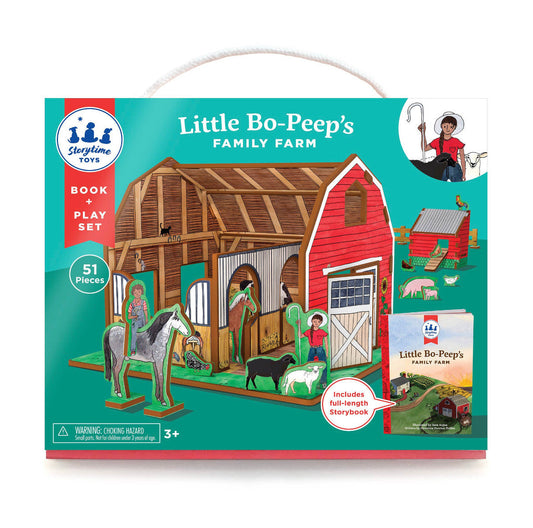 Little Bo Peep's Family Farm Book and Play set