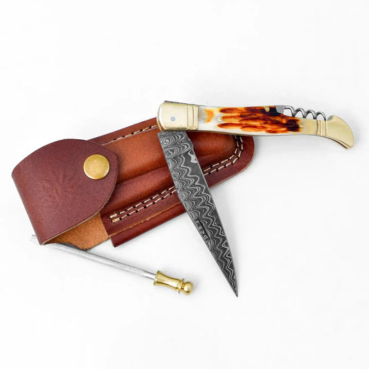Titan Royale French Damascus Pocket Knife